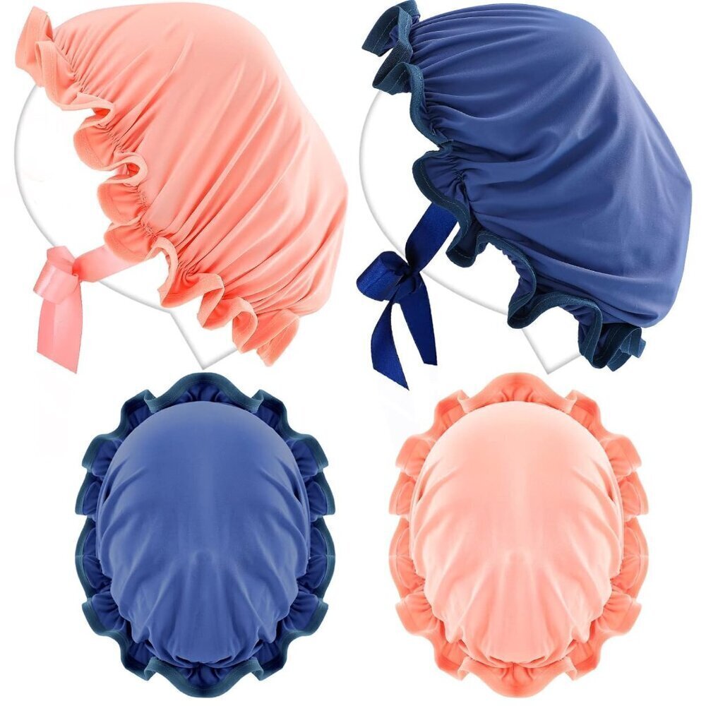 4 Pieces UV Protection Tanning Face Tanning Mask Hair Cap Protective Hair Bonnet